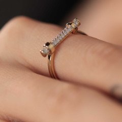 Taşlı Lock Yüzük