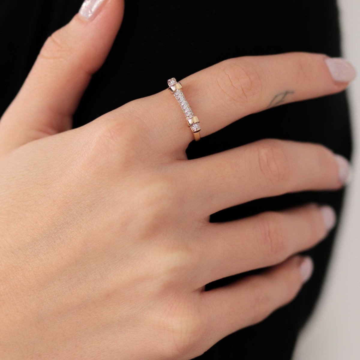 Taşlı Lock Yüzük