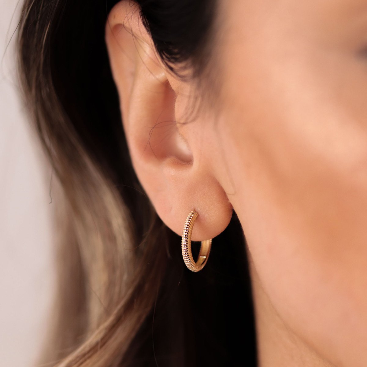 Çizgili Halka Küpe