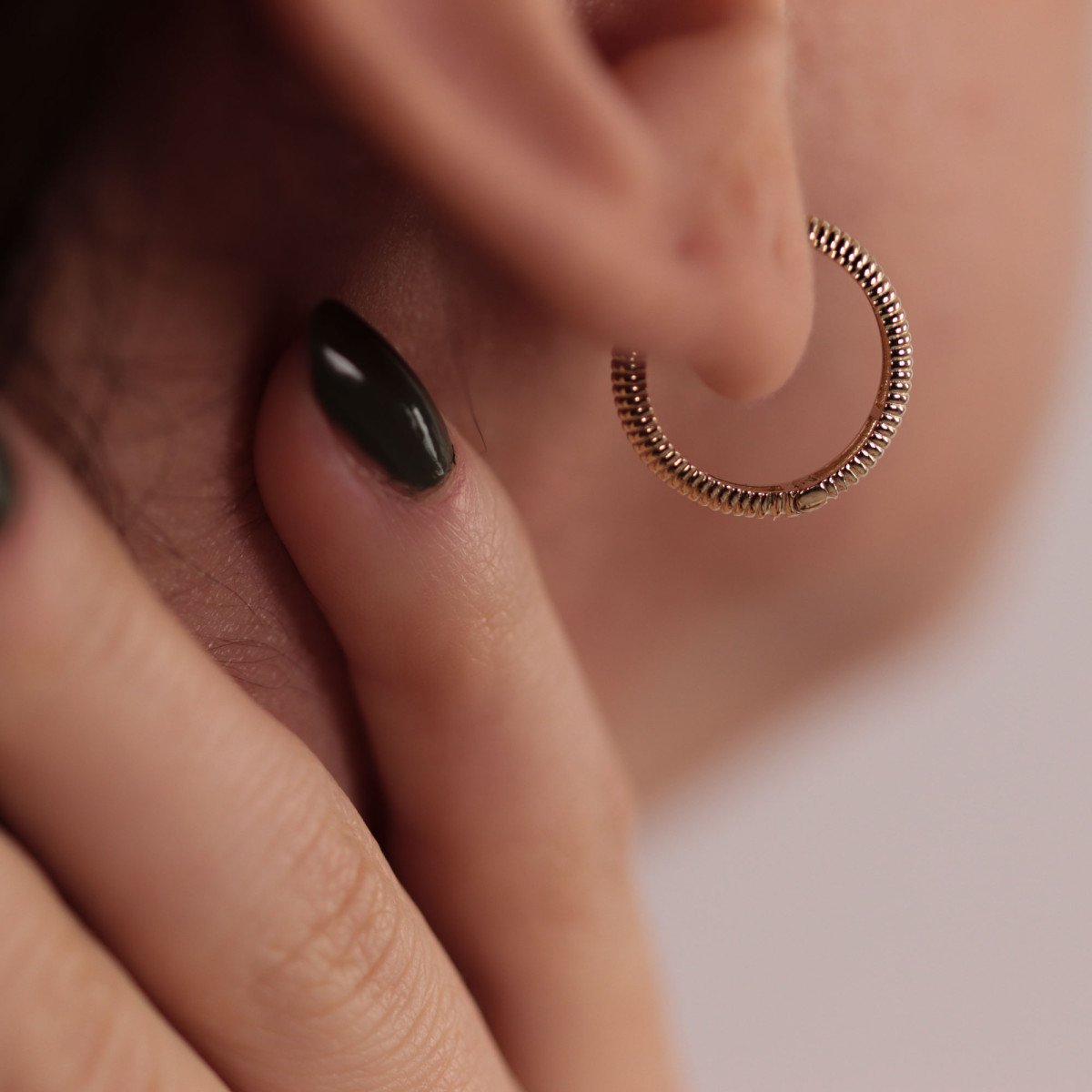 Çizgili Halka Küpe