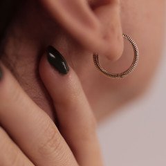 Çizgili Halka Küpe