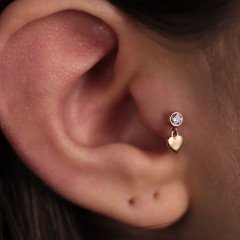 Kalp Tektaş Piercing