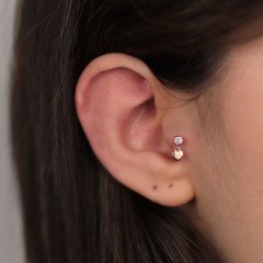 Kalp Tektaş Piercing
