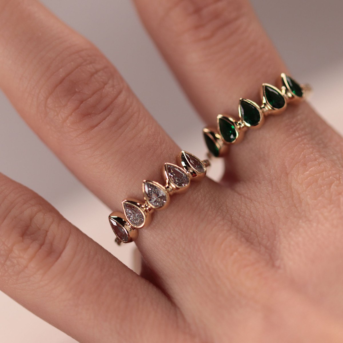 Sıralı Damla Yüzük