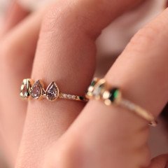 Sıralı Damla Yüzük