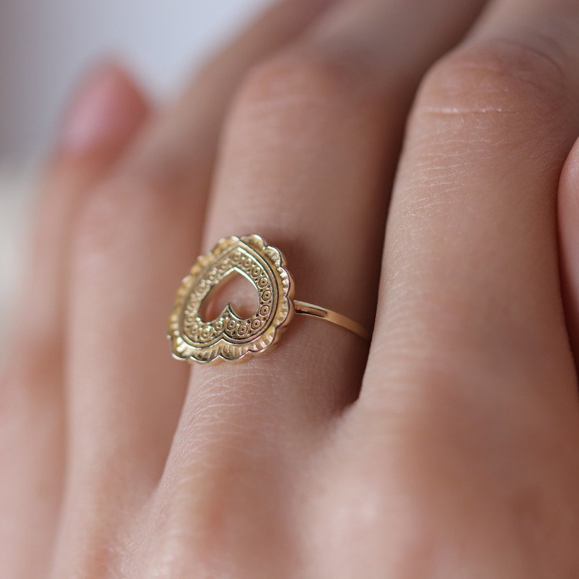 Heart Mandala Ring
