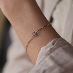 Taşlı Çiçek Bileklik