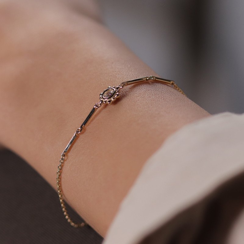 Taşlı Çiçek Bileklik