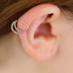 Taşlı İkili Halka Piercing