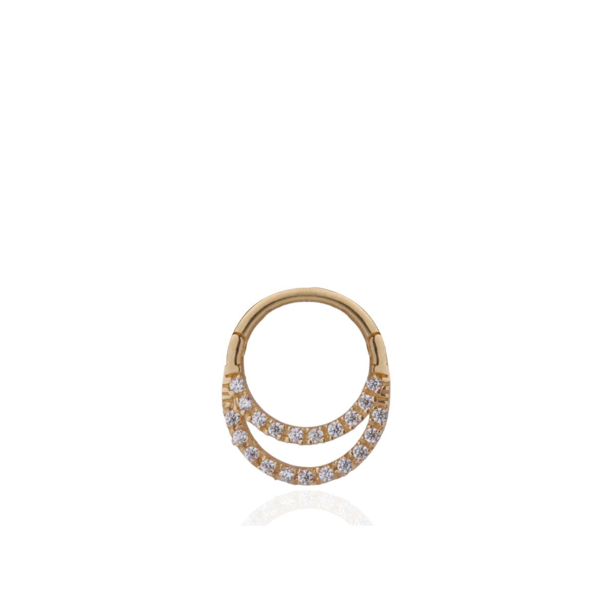 Taşlı İkili Halka Piercing