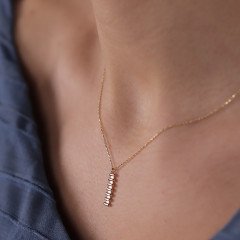 Çizgili Çubuk Kolye