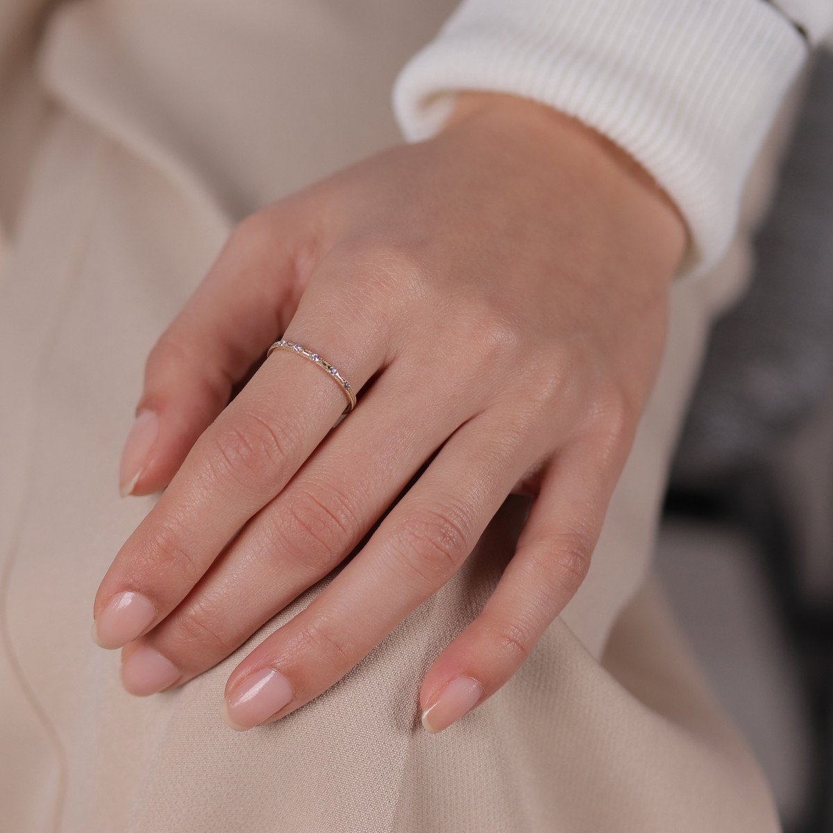 Taşlı İnce Yüzük