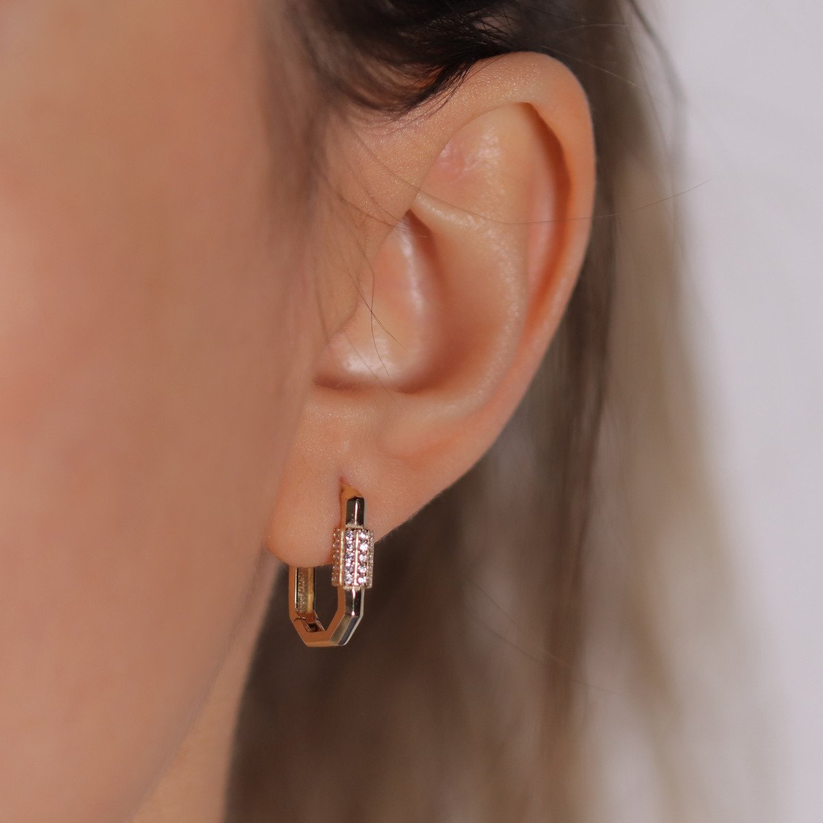 Köşeli Halka Küpe