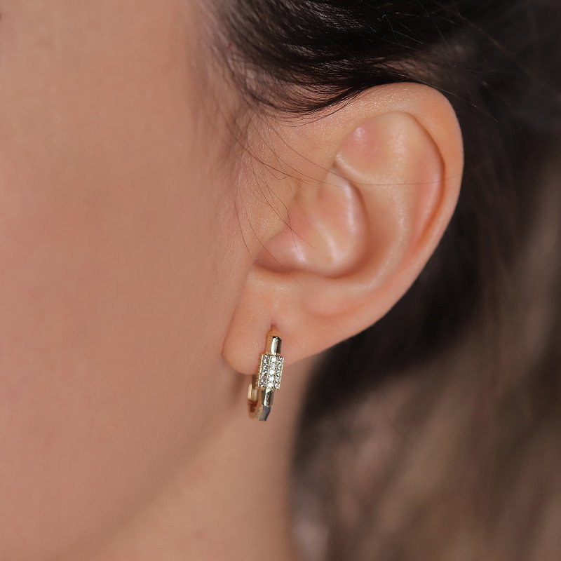 Köşeli Halka Küpe