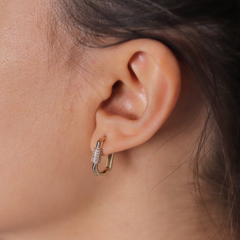 Köşeli Halka Küpe