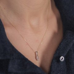 Taşlı Çizgi Kolye