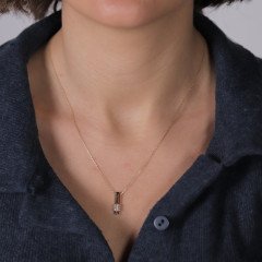 Taşlı Çizgi Kolye