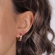 Gemstone Honeycomb Hoop Earrings