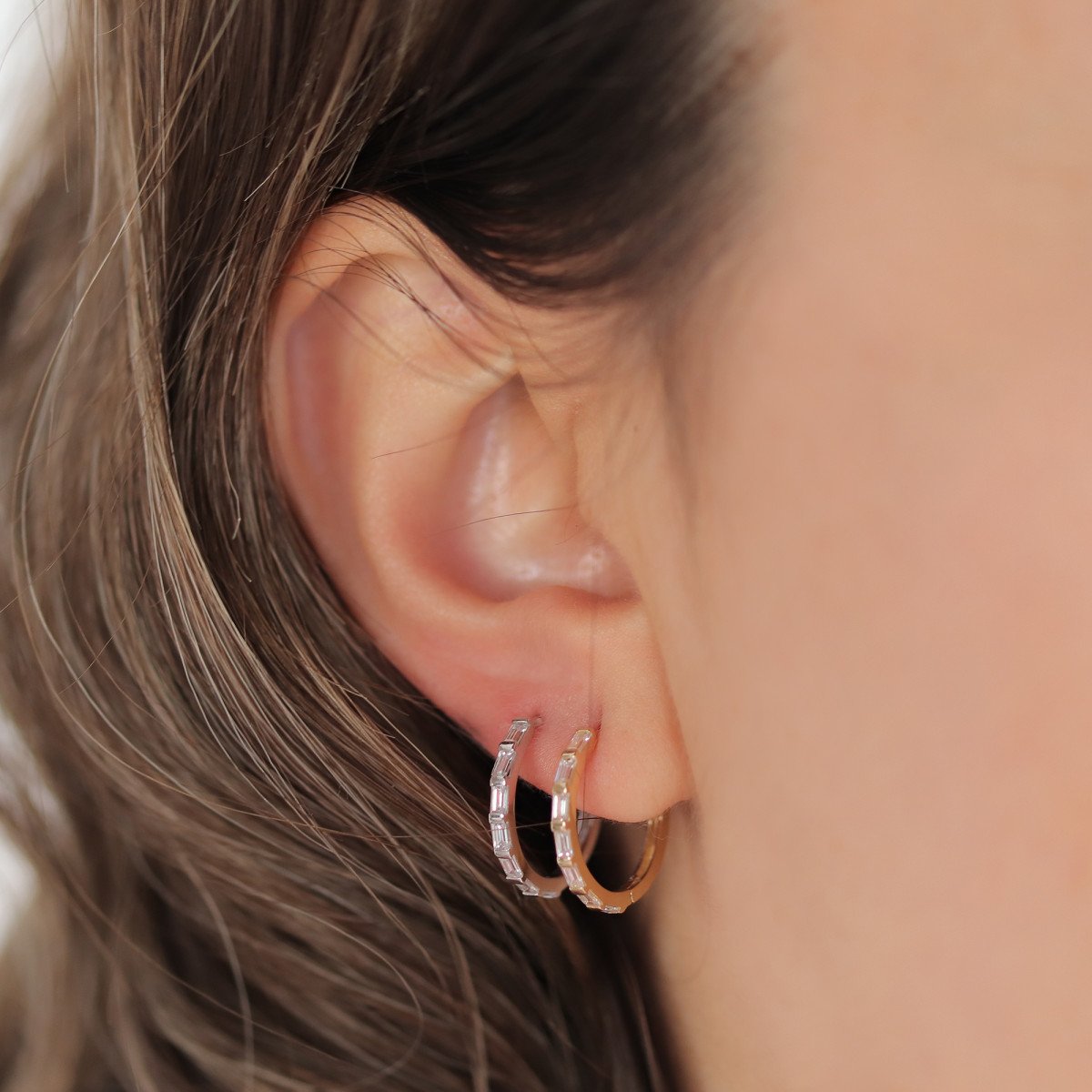 Sıralı Baget Halka Küpe