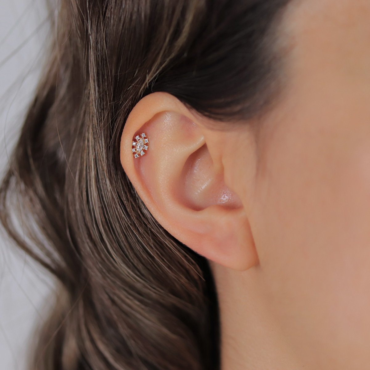 Taşlı Badem Piercing