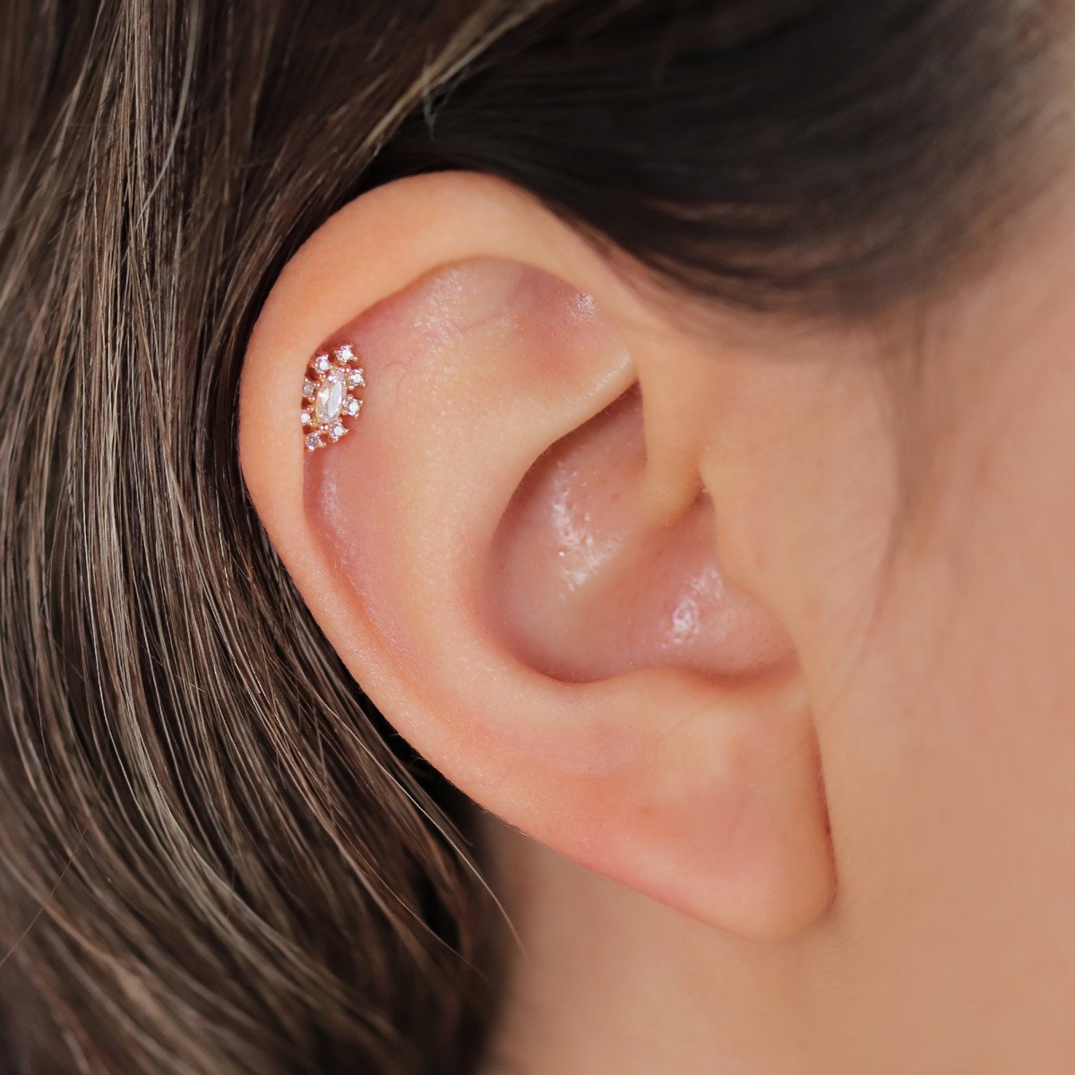 Taşlı Badem Piercing