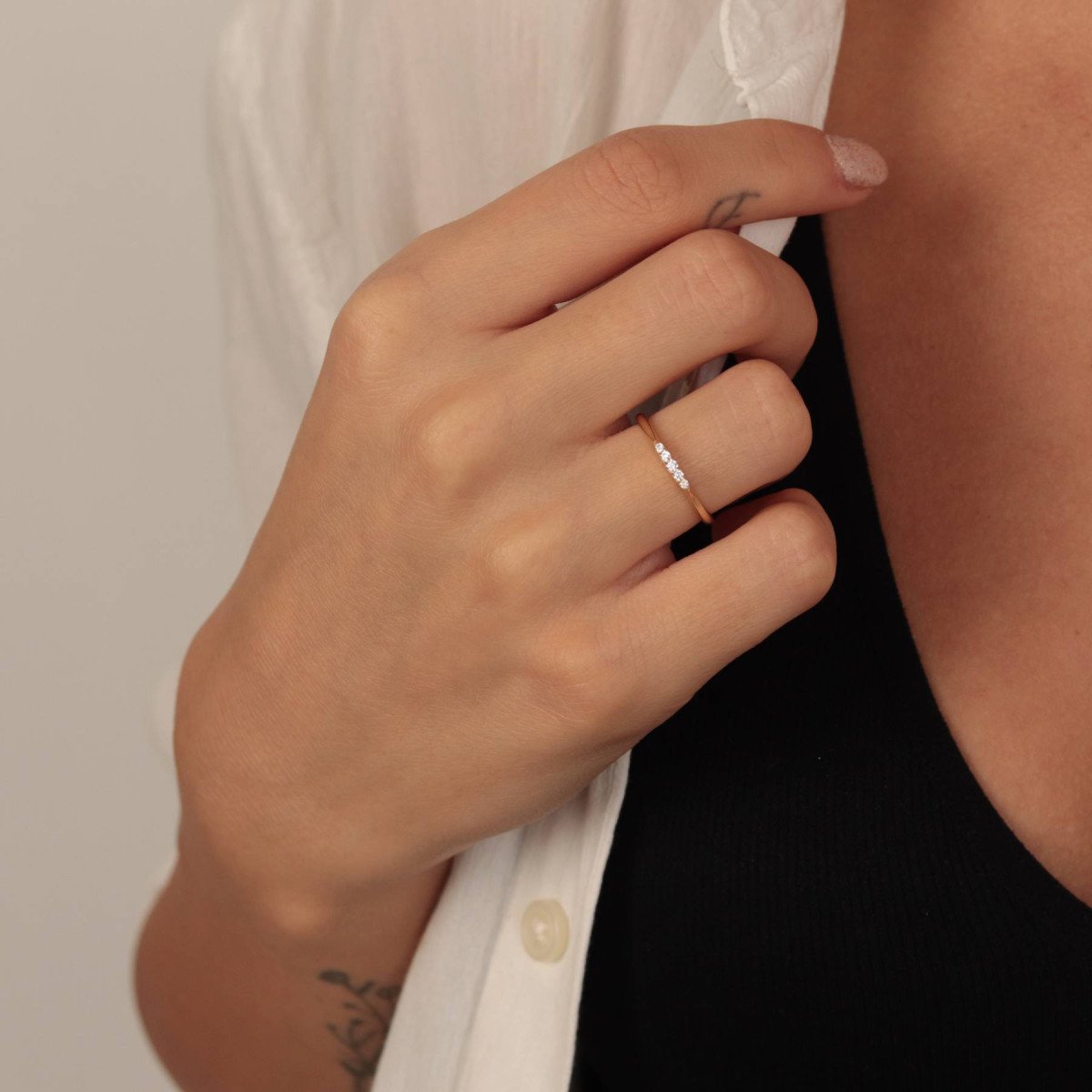 Taşlı Çizgi Yüzük