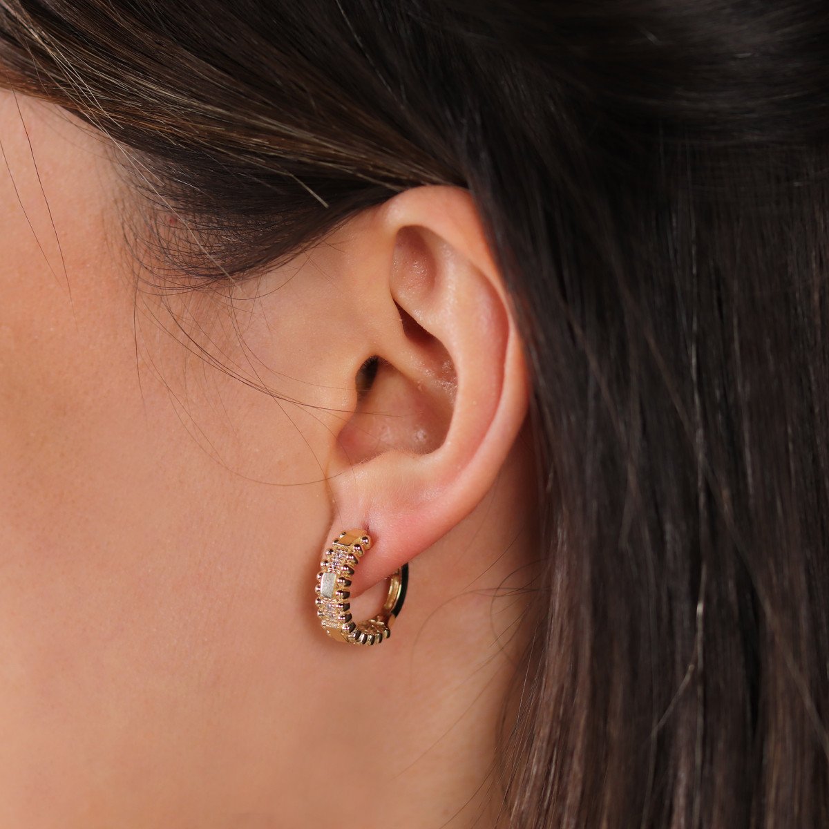 Sıralı Top Halka Küpe