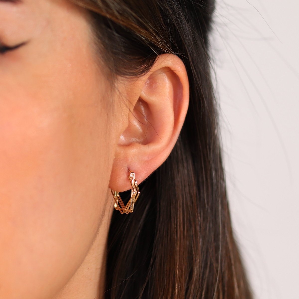 Geometrik Halka Küpe