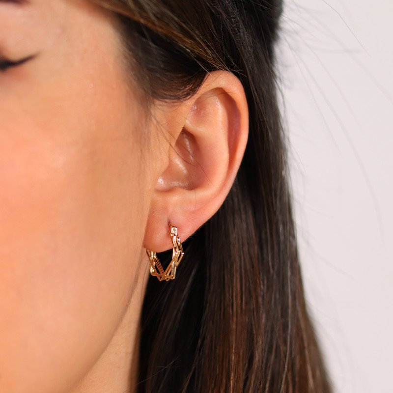 Geometrik Halka Küpe