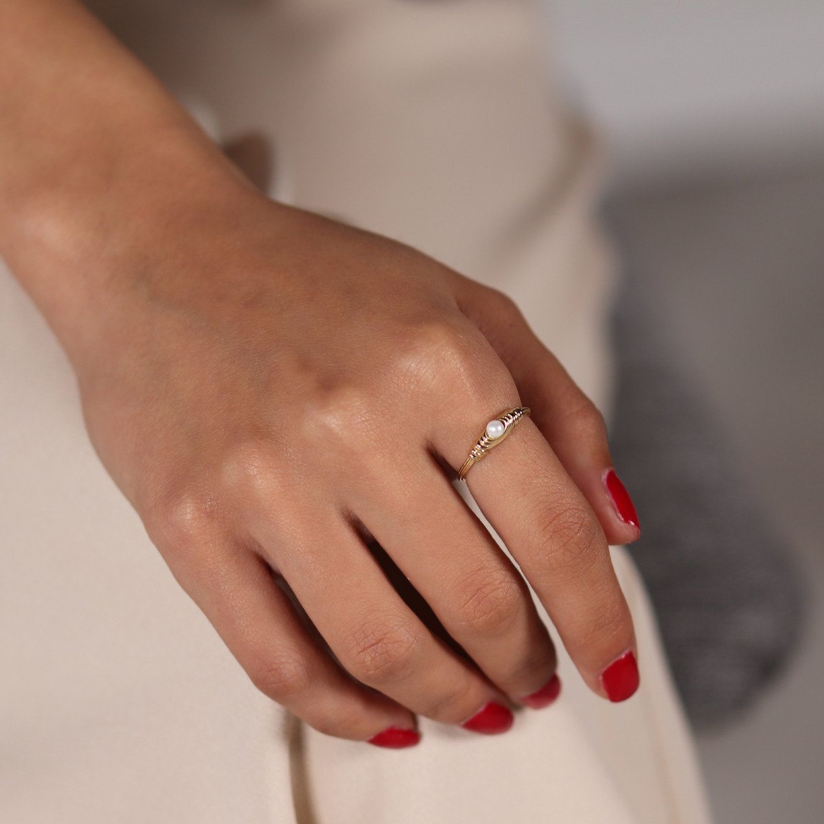 İnci Tasarım Yüzük