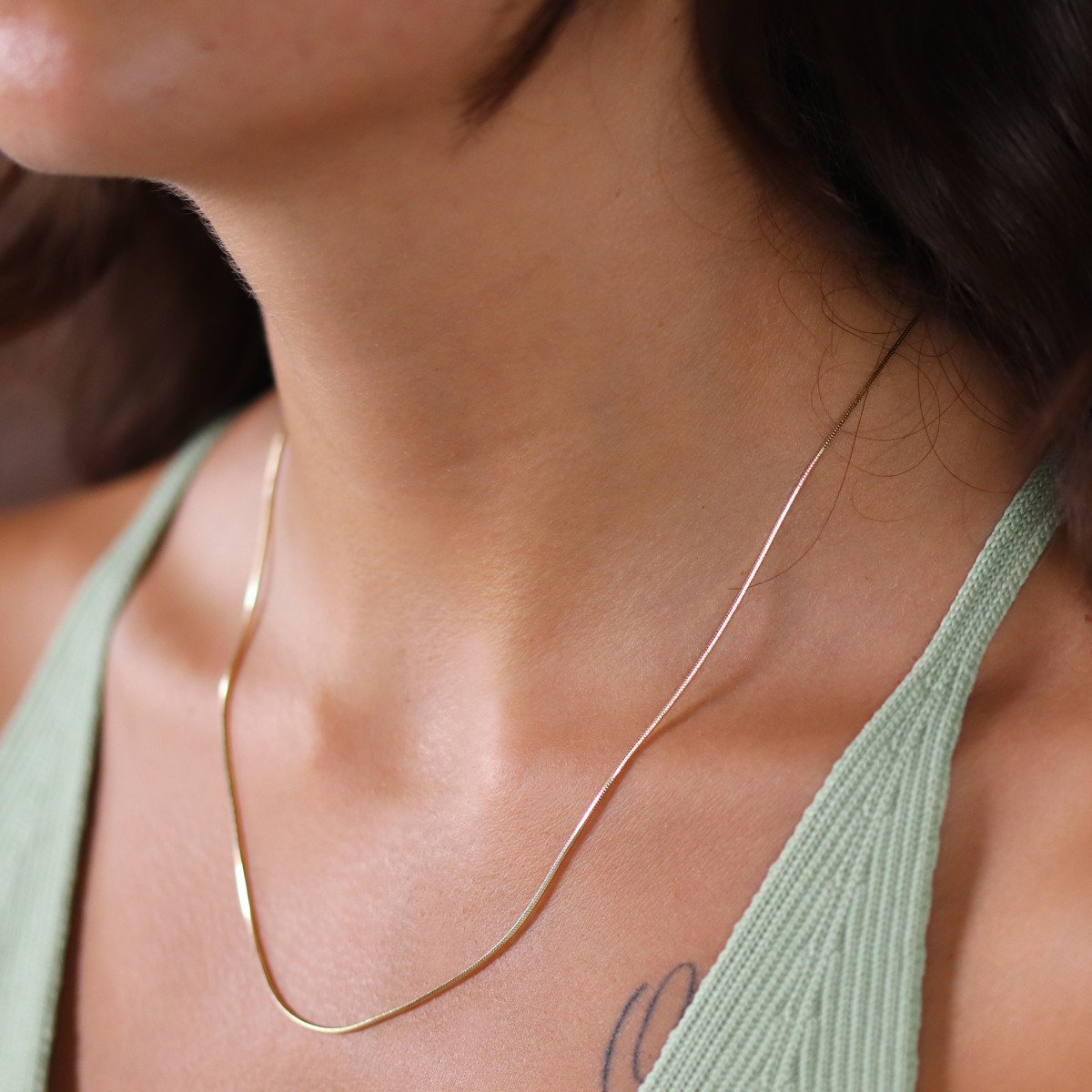 İtalyan Balık Sırtı Zincir 1mm