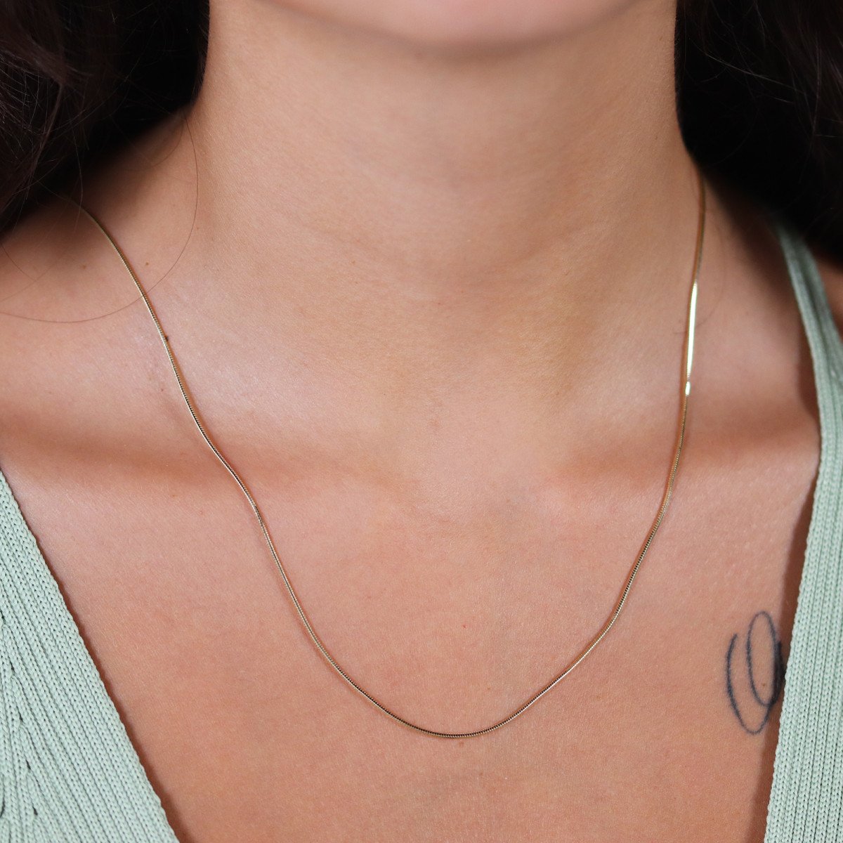 İtalyan Balık Sırtı Zincir 1mm