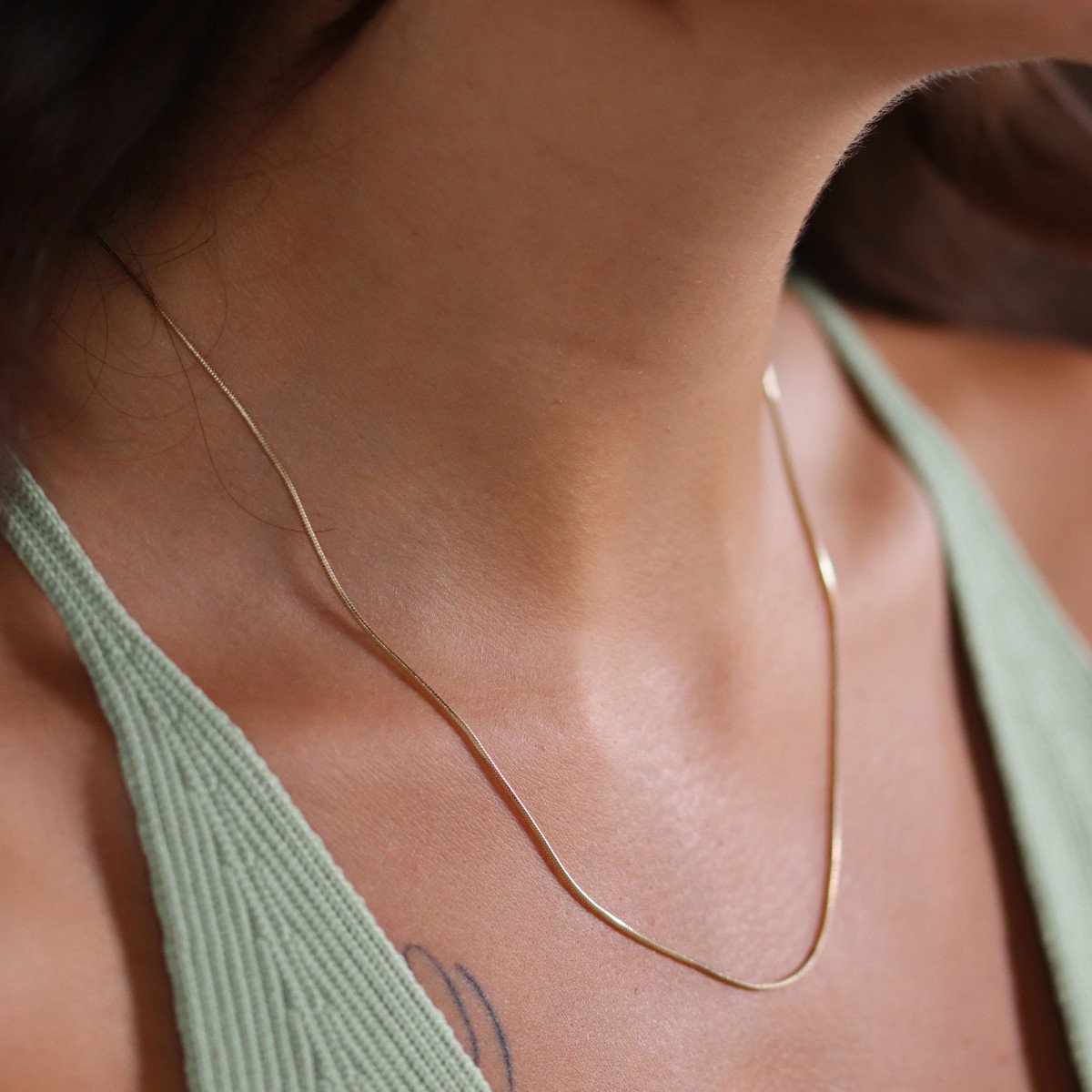 İtalyan Balık Sırtı Zincir 1mm