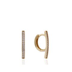 Sıra Taşlı Halka Küpe