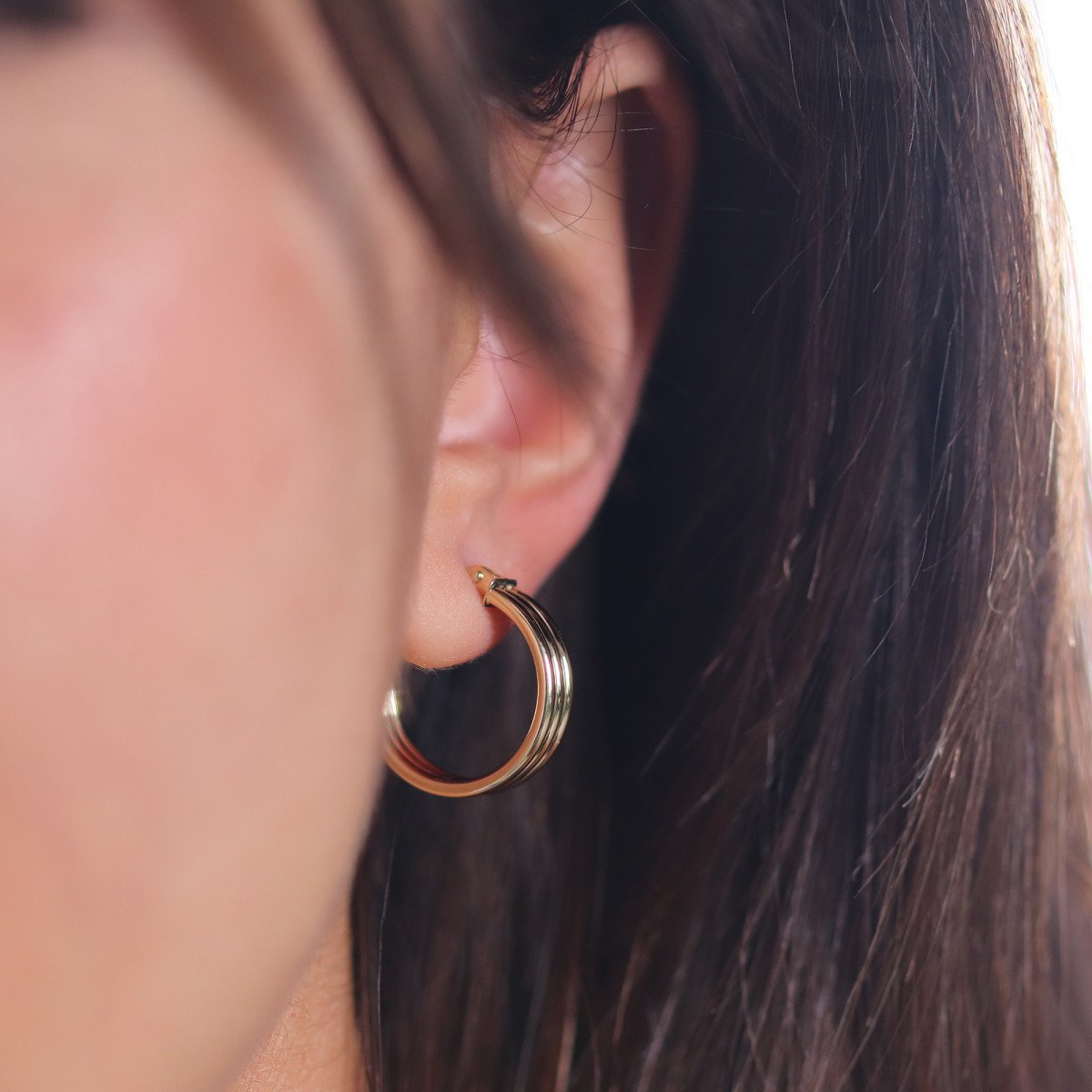 Çizgili Halka Küpe