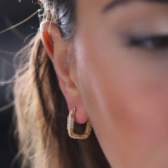 Taşlı Dövme Küpe