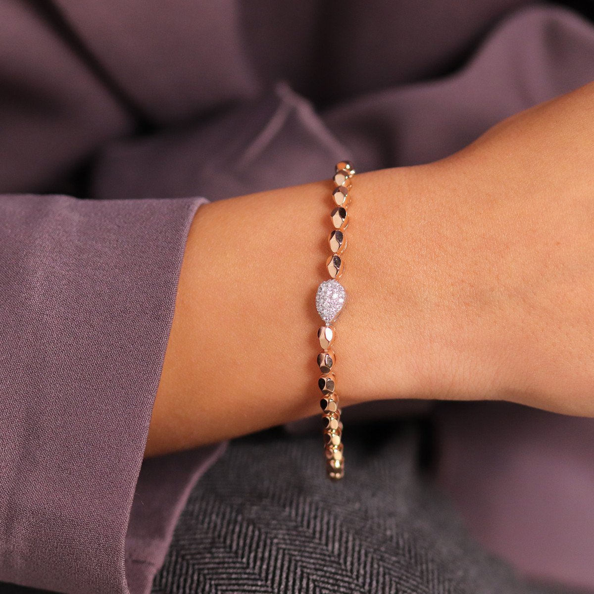 Asimetrik Pırlanta Bileklik