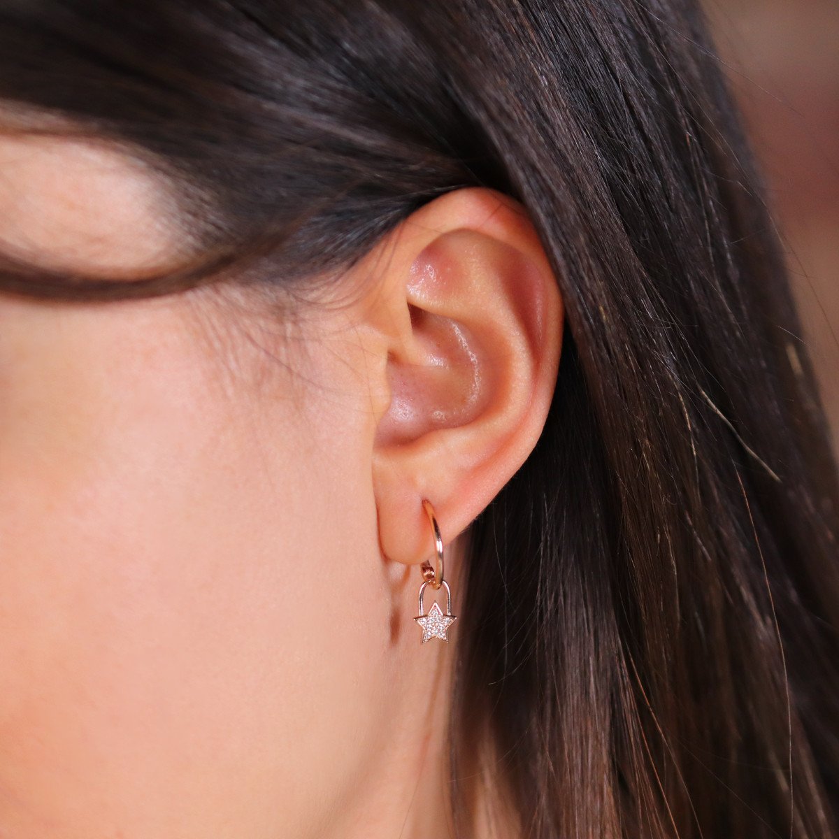 Yıldız Pırlanta Küpe