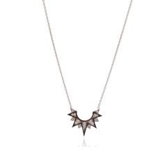 Sıralı Üçgen Pırlanta Kolye