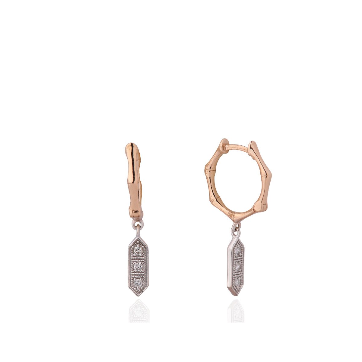 Kemik Pırlanta Küpe