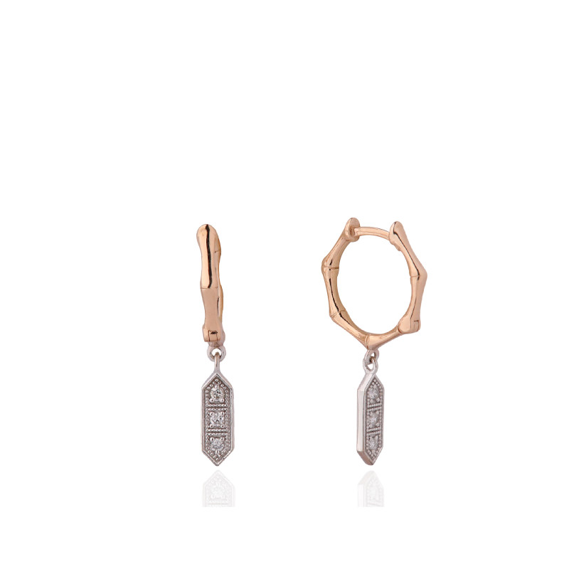 Kemik Pırlanta Küpe