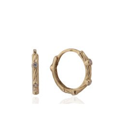 Mini Taş Halka Küpe