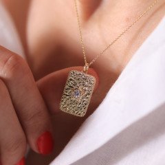 Yıldız Madalyon Kolye