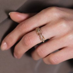 Taşlı Kemer Yüzük