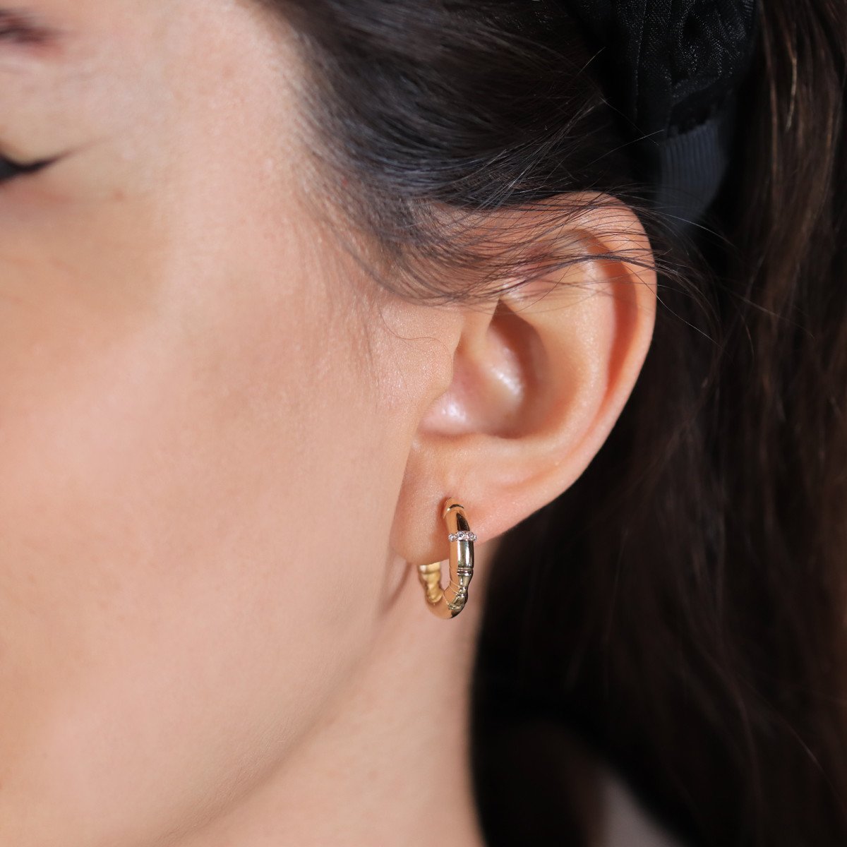 Taşlı Çizgi Küpe