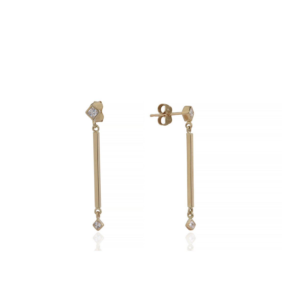 Taşlı Çubuk Küpe