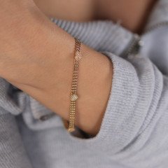 Taşlı Kalp Bileklik