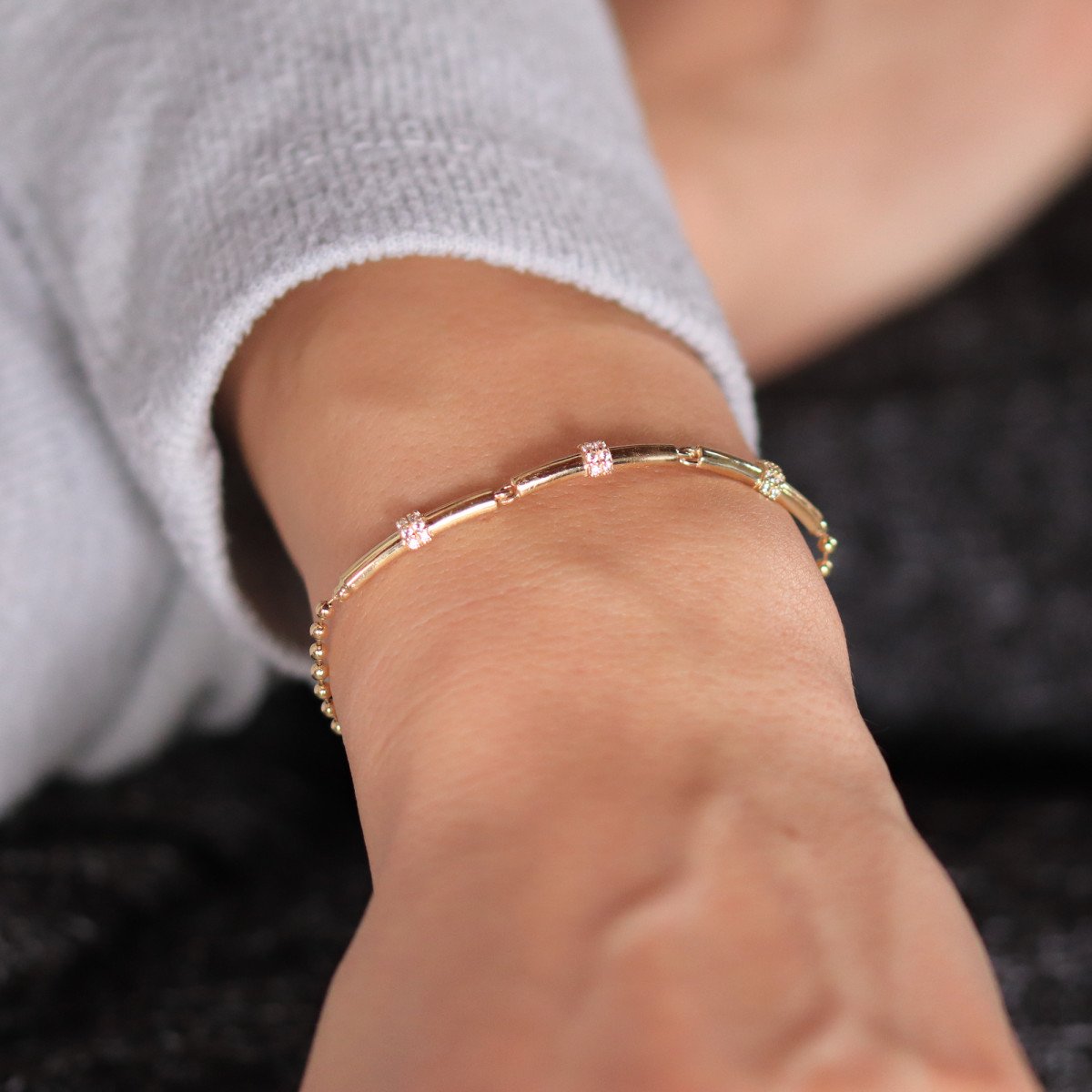 Taşlı Çubuk Bileklik