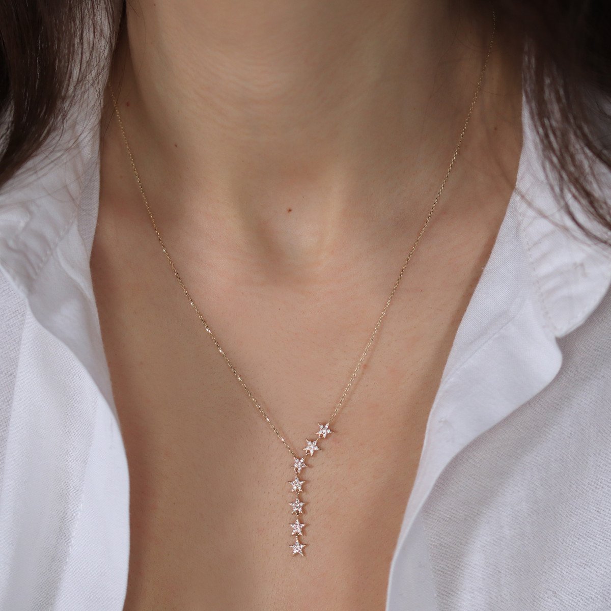 Sıralı Yıldız Kolye