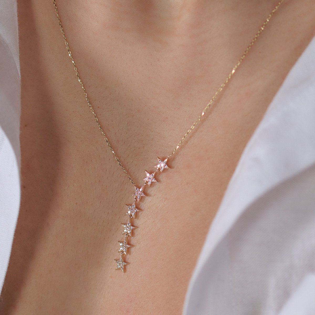 Sıralı Yıldız Kolye
